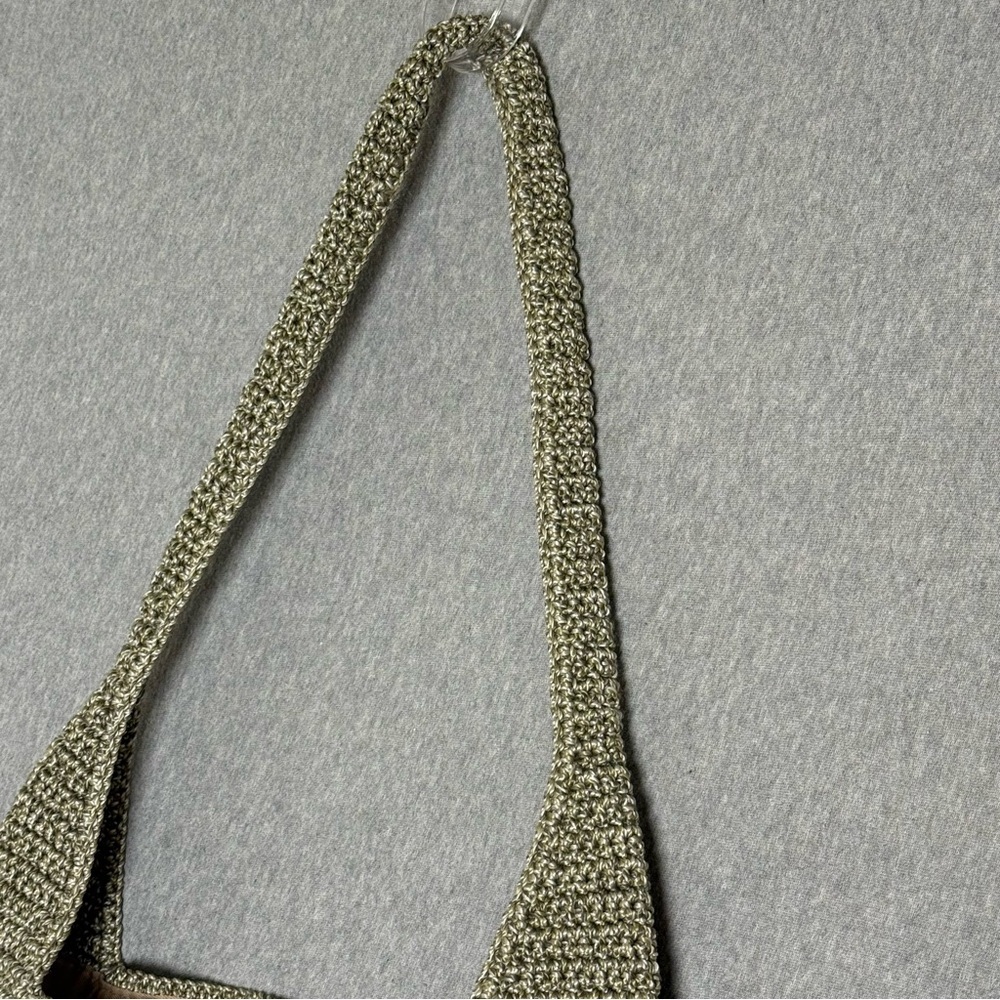 The Sak 120 Hobo Bag Women Tan Brown Knit Crochet Large Shoulder Bag Boho Pocket - Picture 4 of 12